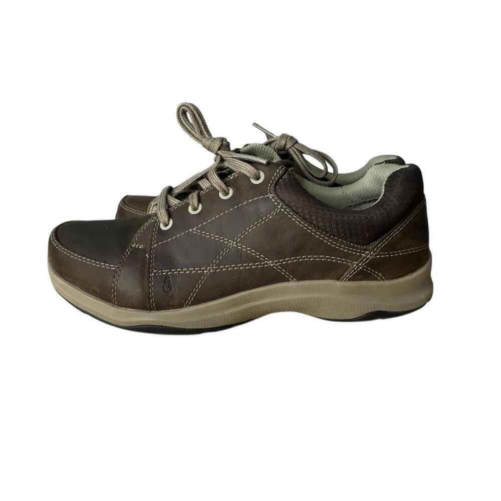 Ahnu Women's Taraval Walking Shoes Sneakers Sz 7 Brown Leather Lace Up Comfort